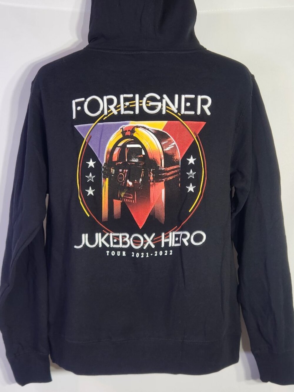 Foreigner Jukebox Hero Tour 2021-2022 Concert Black Hoodie  – Size S